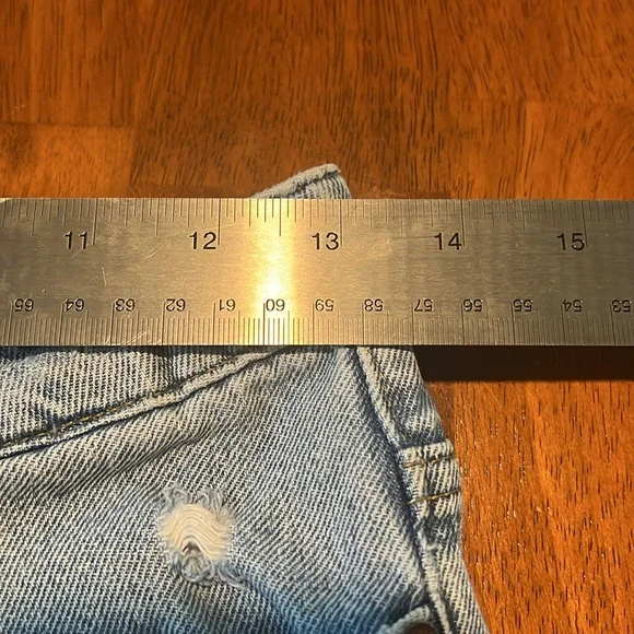 &Denim Loose Straight Distressed Jeans US 4 - Picture 12 of 15